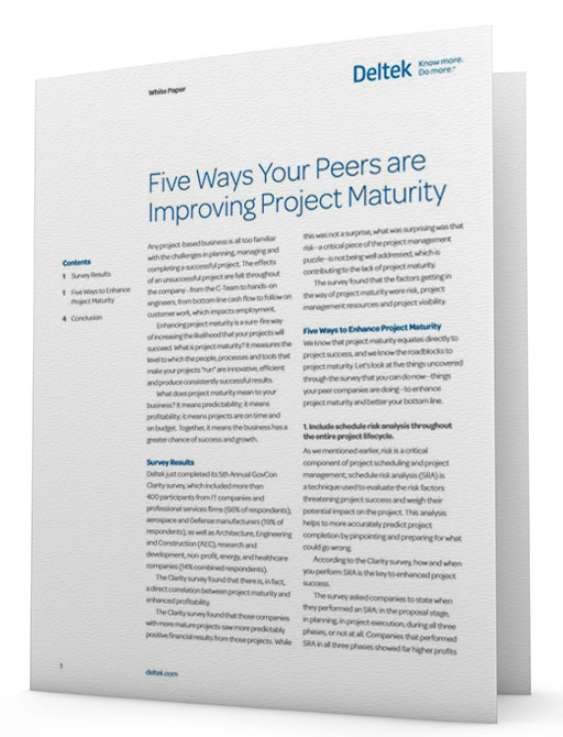 Five Ways your Peers are Improving Project Maturity